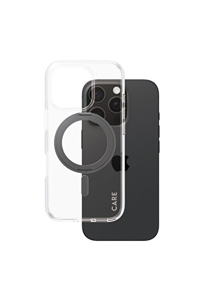 CARE by PanzerGlass® Θήκη για iPhone 16 Pro, CARE Feature Μαύρο Kickstand & M...