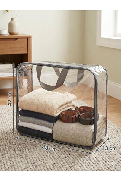 LOTUSEIN Κουτί αποθήκευσης 50x40x10 Διαφανές Κουτί Αποθήκευσης Κάτω από τον Κ...