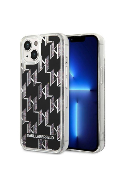 Stef's Cat Husa pentru Apple iPhone 14 Plus, Karl Lagerfeld, Liquid Glitter M...