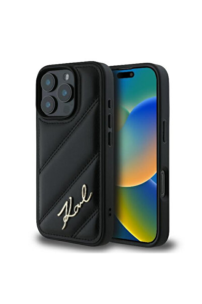 Stef's Cat Husa pentru Apple iPhone 16 Pro Max, Karl Lagerfeld, Diagonal Quil...