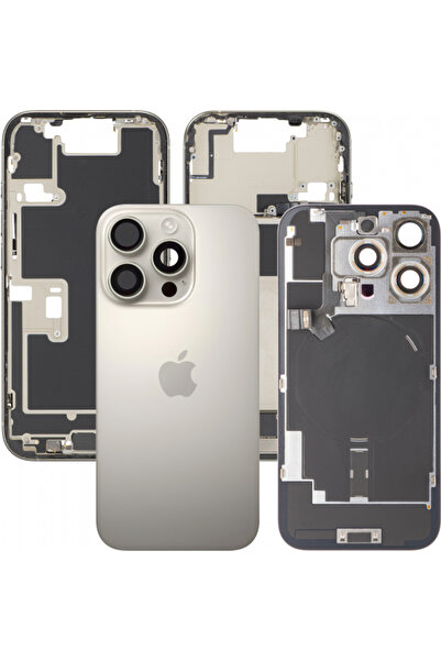 Apple Capac Baterie iPhone 16 Pro, Cu Carcasa Mijloc, Full Parts, Bej ( Titan...