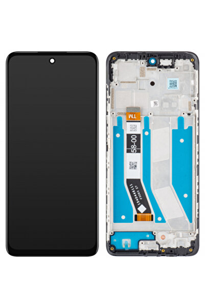 Motorola Тъчскрийн дисплей за Moto G73, с рамка, черен, Сервизен пакет 5D68C2...