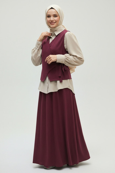 ECE GİYİM ΓΥΝΑΙΚΕΙΟ ΣΕΤ ΤΡΙΩΝ ΤΕΜΑΧΙΩΝ ΜΕ ΤΟΠΙΚΟ ΓΙΛΕΚΟ, ΕΝΣΩΜΑΤΩΜΕΝΟ ΠΟΥΚΑΜΙ...