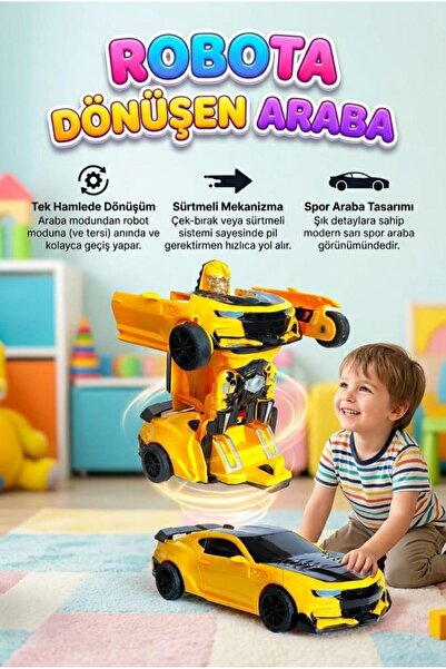 Tıfıl Toys 2'si 1 Arada Dönüşebilen Robot Arabam! Form Değiştirebilen Eklemle...