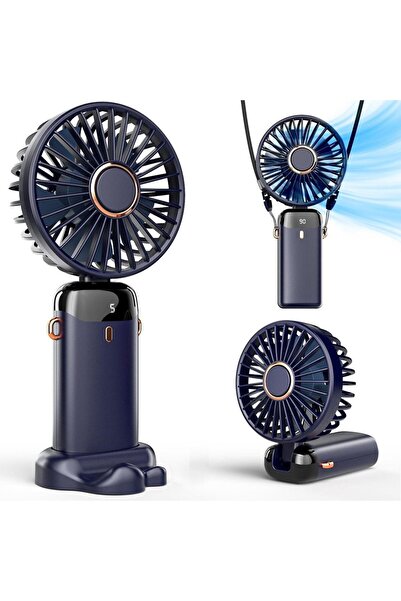SNEXPRES Klima 5 Kademeli Şarjlı Taşınabilir Dijital Led Göstergeli El Fanı Vantilatör Masa fanı fan