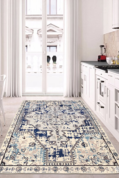 Chiliai Home Linz Makinede Yıkanabilir Kaymaz Taban Leke Tutmaz Dijital Salon...