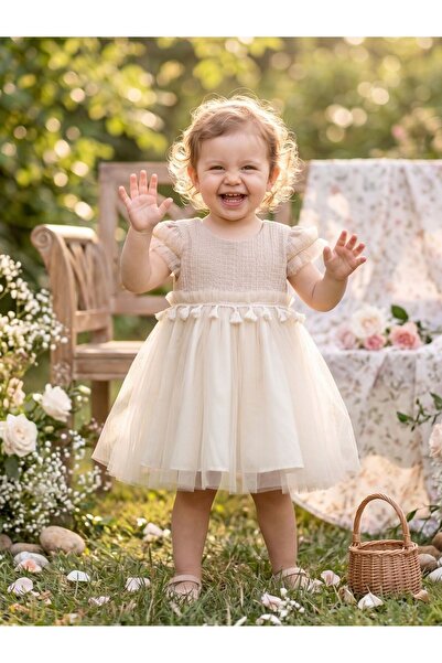 Cherrys Bebek Stylish Baby and Children's Dress with Tassel Detail and Tulle ...