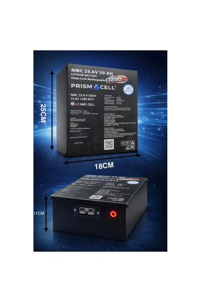 UrlaSolar Lityum Tekerlekli Sandalye Aküsü Engelli Araba Aküsü 25.6 Volt 50 a...