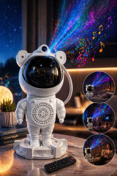 Blackbird Game Center Glr MXS-003 Uzay Astronot Gökyüzü Lazer Projeksiyon ve Bluetooth Hoparlör Gece Lambası