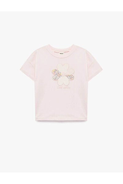 Koton Floral Printed Pink Baby Girl T-Shirt 6Smg10125Ak