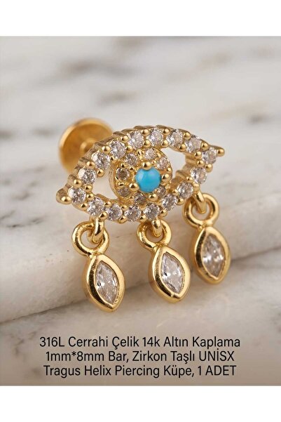 Begonia Accessories 316L Cerrahi Çelik Altın Kaplama Kararmaz Alerji Yapmaz Z...