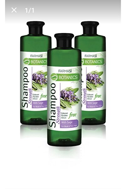 SB Ticaret Botanics Sage Extract Strengthening Shampoo 500 ml X 3 Pcs