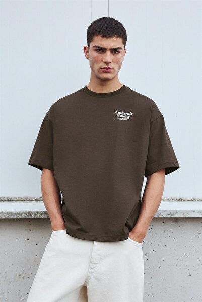 Pull & Bear Authentic Gallery grafik baskılı t-shirt
