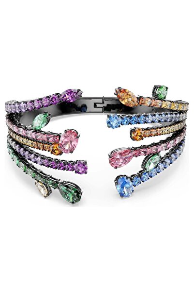 Swarovski Matrix Bileklik Karışık Kesim Buket Çok renkli Rutenyum Kaplama S