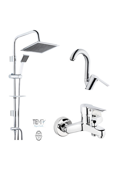 Tema FLORA BANYO-LAVABO BATARYASI VE RAIN QUADRO DUŞ SİSTEMİ