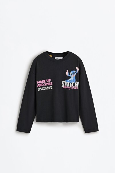 LEFTIES Arkası büyük Stitch ©Disney baskılı t-shirt