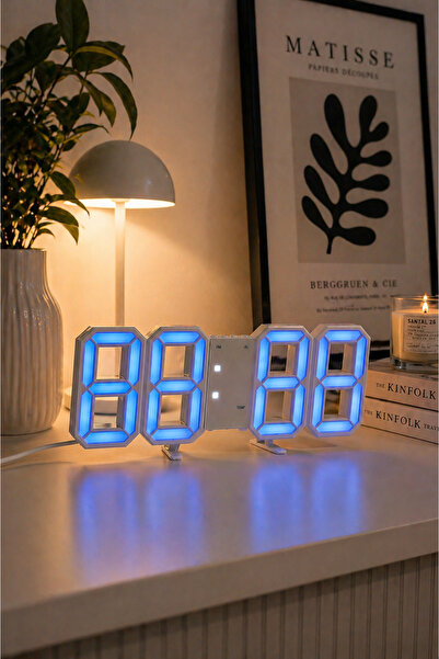 COCEM 3D LED Dijital Saat Masa Üstü | Büyük Ekran, Alarm, Gece Işığı, Modern ...