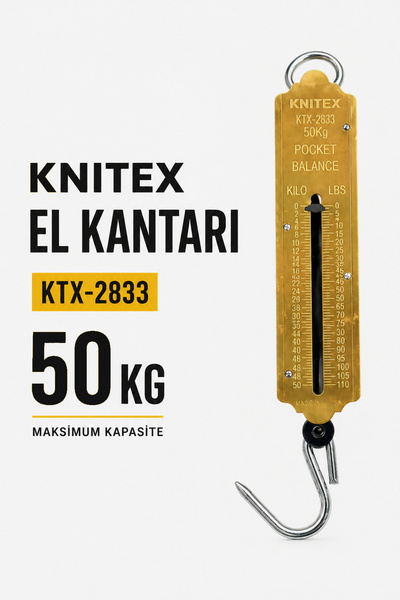 Alıç Knıtex KTX-2833 El Kantarı 50 Kg Maksimum Kapasiteli Yaylı Tartı