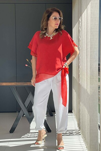 MİSLİNA BUTİK İthal Gabardin Beyaz Pantolon