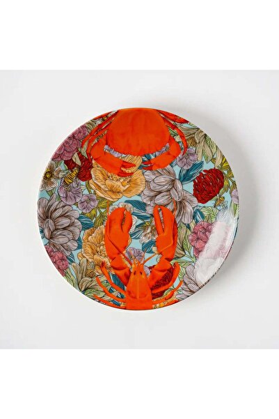 VİTELLİ Hazeran Lobster & Crab Patterned Porcelain Plate 20 cm