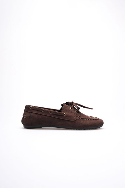 FRESCO SCARFS Γυναικεία παπούτσια από καστόρι Bitter Brown Daily Suede FS27MS06E