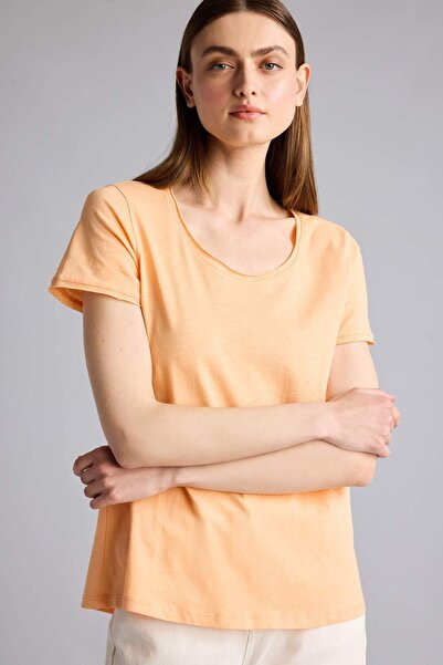 DeFacto Μπλουζάκι με κοντό μανίκι Regular Fit Crew Neck Basic Plain K1508AZ26SM