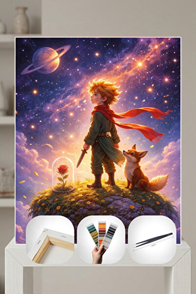 PixMo Sticker Mozaik Tablo Seti Tuvale Gerili 40x50cm Küçük Prens Kendin Yap ...