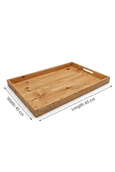 Generic Wooden Service Tray with Handles