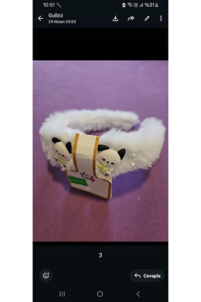 NO BRAND Panda Patterned Plush Crown