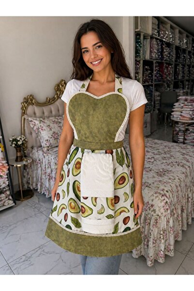 AHSEN TASARIM Stain-Proof Waterproof Kitchen Apron with Towel