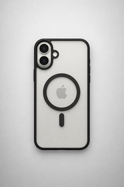 iPhone 16 Plus Uyumlu Magsafe Siyah Kılıf - Kamera Korumalı