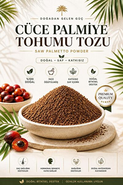 Aktarzane Cüce Palmiye Tohumu Tozu (Saw Palmetto) Doğal & Katkısız – Premium ...