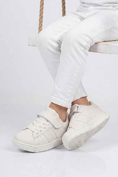 Cool White Velcro Boys' Sneakers
