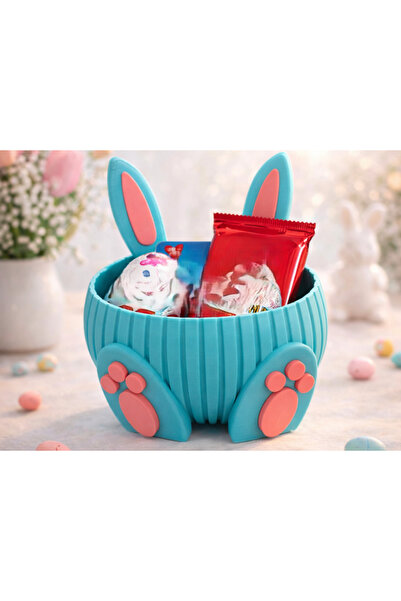 DU&ER 🐰   وعاء أرنب عيد الفصح - سلة أرنب لطيفة / وعاء حلوى مزخرف (بدون AMS)