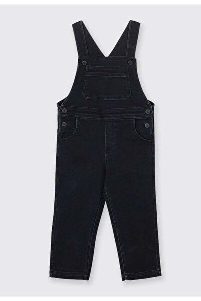 Panço Erkek Bebek Askılı Yan Düğme Kapamalı Cepli Denim Salopet Tulum 0-4 Yaş...