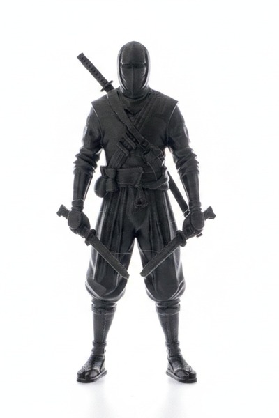 Bebişto Siyah Ninja Savaşçı Koleksiyon Figürü - 13cm Taktik Zırhlı