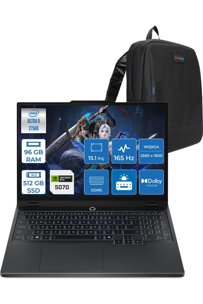 LENOVO Legion 5i 15IAX10 Intel Core Ultra 9 275HX Ddr5 96GB 512GB SSD 8GB/RTX...