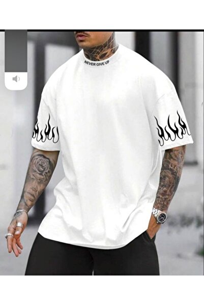 bellanova Sila Trend Unisex Black Oversize Printed T-Shirt Streetwear Comfort...