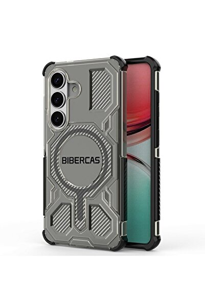 BIBERCAS J-16 MagSafe Σκληρή Θήκη Ημιδιάφανη Black (Samsung Galaxy S26 5G)