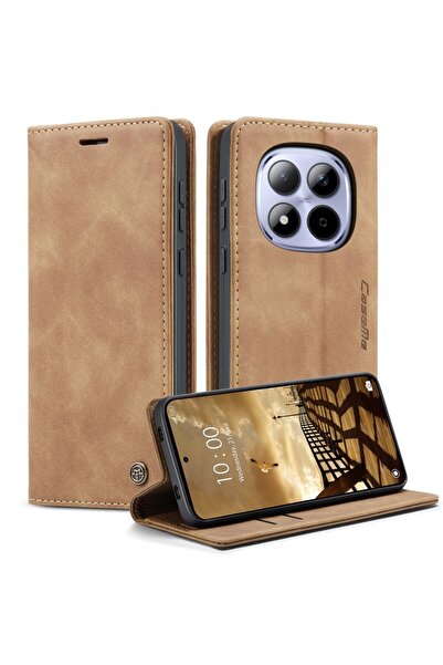Caseme 013 Retro Θήκη Βιβλίο Brown (Xiaomi Redmi Note 15 Pro 4G)