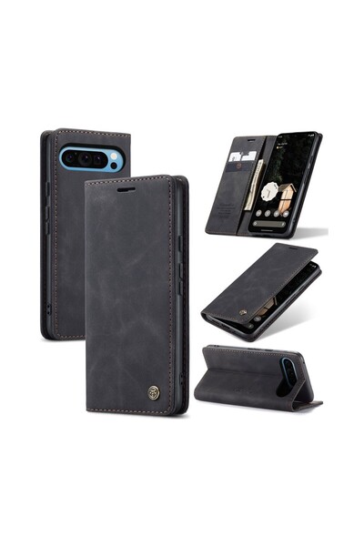 Caseme 013 Retro Θήκη Βιβλίο Black (Google Pixel 9 Pro XL 5G)