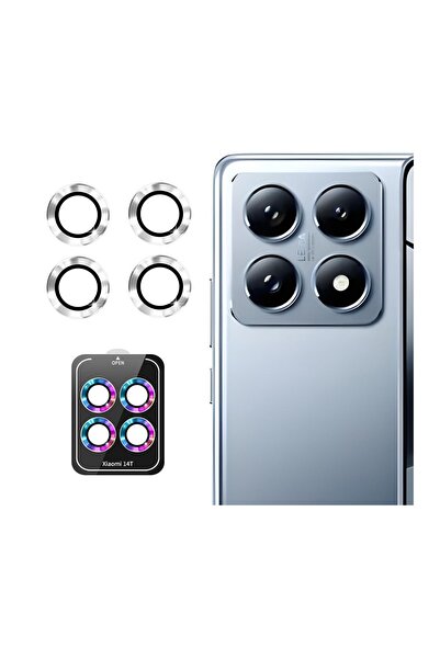 ENKAY Xiaomi 14T 5G Κρίκοι Προστασίας για Κάμερα - Lens Protector Rings Silver