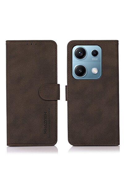 KHAZNEH Retro Leather Θήκη Πορτοφόλι Brown (Xiaomi Redmi Note 14S 4G)