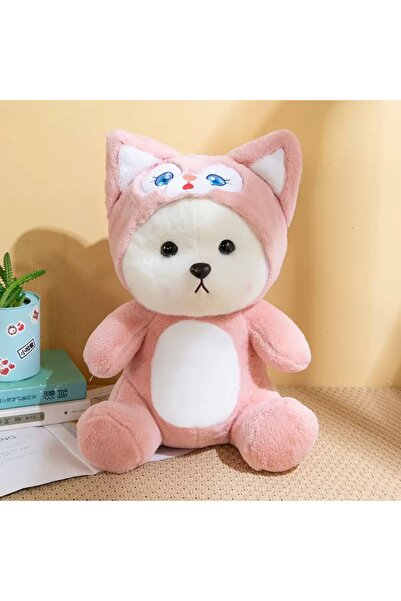 tm tech marketi Sevimli Kapüşonlu Peluş Ayı - Sevgiliye Özel Peluş Oyuncak St...