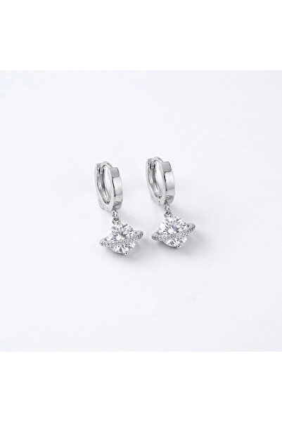 h&b design jewel أقراط كوكب فضية من الفولاذ