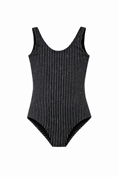 Lovekini Beachwear Hera Kids Swimsuit With Black Stripes Details