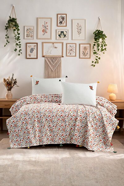 BUDOKU HOME ÇİFT KİŞİLİK PAMUKLU YATAK ÖRTÜSÜ TAKIMI