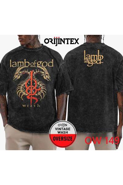 orijintex تي شيرت Lamb of God قابل للغسل مقاس كبير
