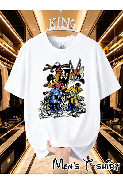 H&GHAMLEGİYİM Printed T-Shirt. Short Sleeve Summer & Spring Casual Top Wear T...