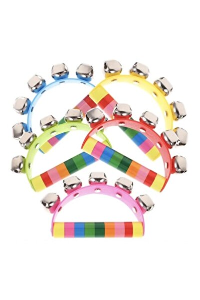 MASHASHOP Set of 6 Percussion Instruments, Rainbow Handle Bells, 12 cm, Mixed...